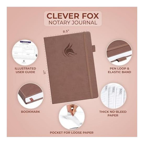 Clever Fox Notary Journal Notary Journal Of Notary Journal O