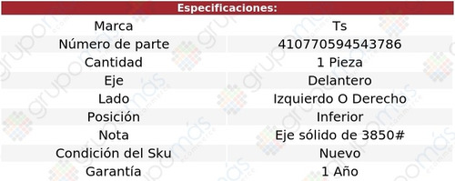 Brazo Lateral Izq/der Delantero Ts Ram 1500 00 A 02