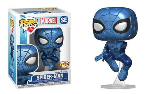 Funko Pop! Make A Wish - Spiderman Azul Metalico Se