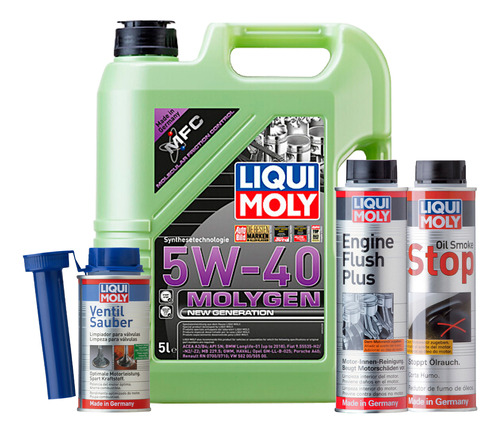 Pack 5w40 Oil Smoke Stop Ventil Sauber Liqui Moly Con Regalo