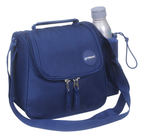 Bolso Térmico Lunchera Con Bolsillo Lateral Gremond Azul