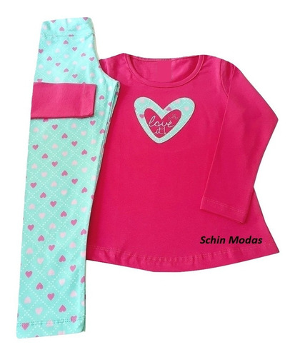 Kit 5 Conjuntos Infantil Menina Meia Estação Roupa Inverno