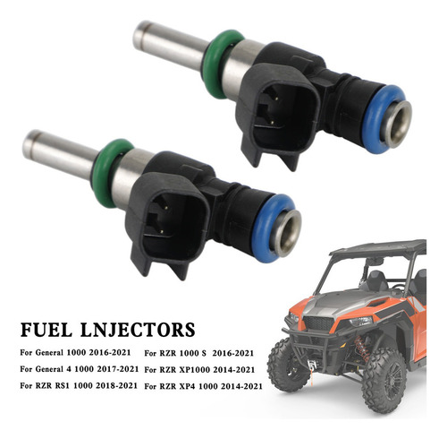. 2 Inyector Combustible Para Polaris General Rzr Rs1 Xp1000