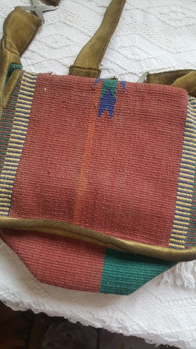 Cartera Tejida C Detalles Herrajes Divina Y Gamuza