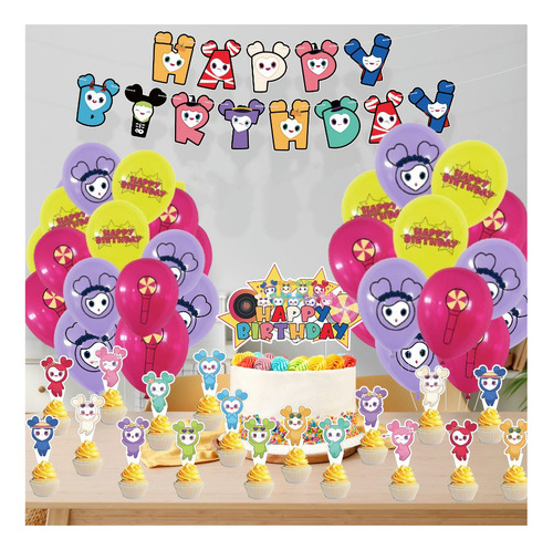 . Twice Set Globos Decoracion De Cumpleañosfeliz Cumpleaños