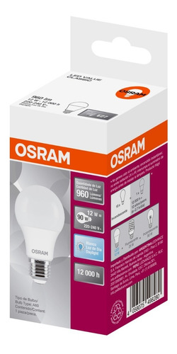 Imagen 7 de 9 de Lámpara Foco Led Osram Luz Fría 12w=90w Pack X 30