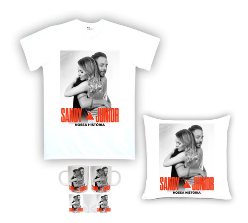 Kit Camiseta, Almofada E Caneca Sandy