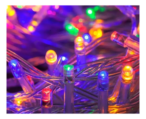 2 Pack Cascada Navideña Led Efecto Destellos 300 Luces 6mts Luces Multicolor, Leds Con Destellos