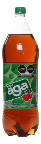 2 Pza Refresco Sidral Aga Sabor Manzana 2 L