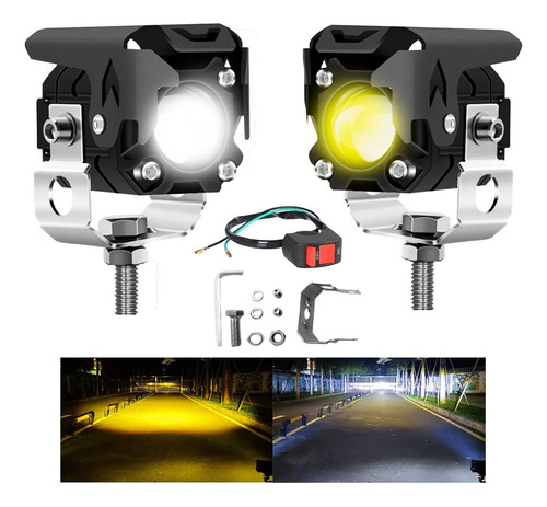 60w Faros Luces Auxiliares Lupa Led Impermeable Para Motos