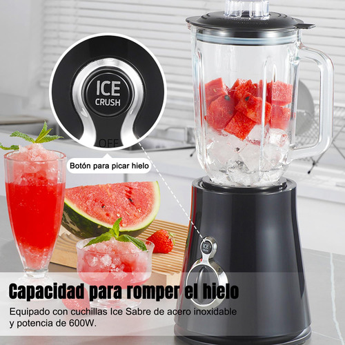Licuadora Profesional 900w 6 Cuchillas Jarra 1.5l Smoothies