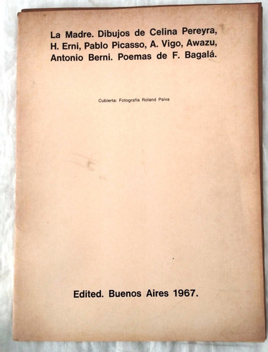 Picasso Berni C Pereyra Carpeta De Dibujos La Madre  1967