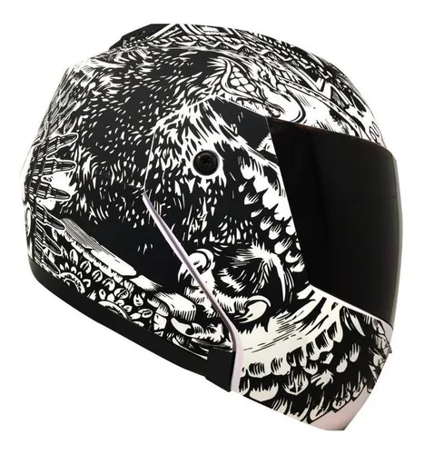 Capacete para moto escamote vel Kov Stealth branco zapata tamanho