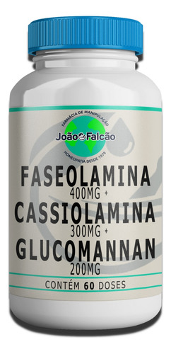 Faseolamina + Cassiolamina + Glucomannan - 60 Doses