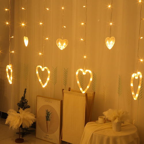 Lámpara De Diseño En Forma De Corazón, Lámpara De Cortina En