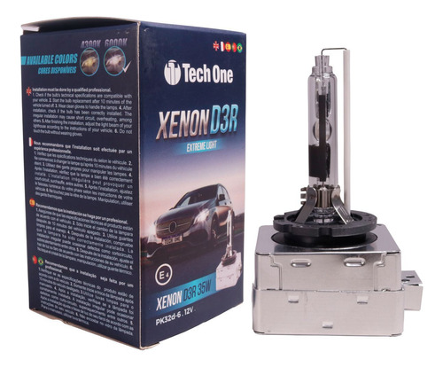 Lâmpada Xenon Hid Série D3r 6000k 35w 12v Techone