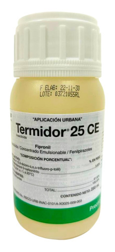 Imagen 1 de 5 de Termidor 25 Ce 250 Ml Moscas Termitas Insecticida Fipronil