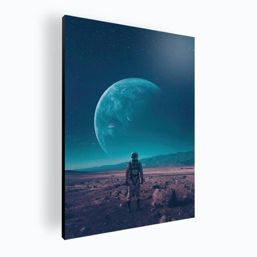 Cuadro Moderno Mural Poster Espacial Alone 42x60 Mdf