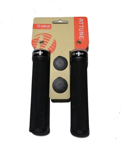 Imagen 2 de 7 de Puños Para Bicicleta Manubrio Mtb Velo Negro Attune