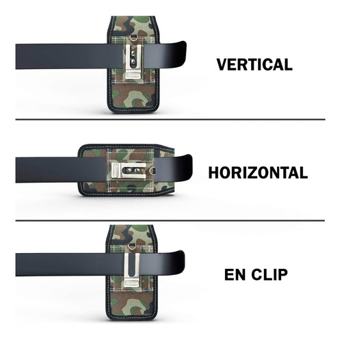 Imagen 2 de 8 de Funda Comando Camuflage Vertical V1 4.7 Y 5.5