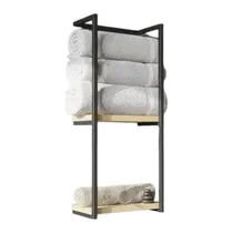 Comprar Toallero De Pared Con Dos Repisas Estante Flotante Artesanal
