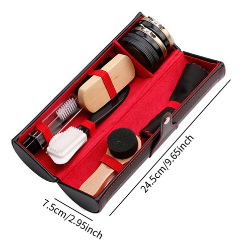 Kit De Cuidado De Zapatos De Cuero Kit De Viaje 10 Piezas