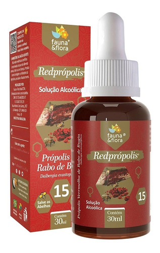 Extrato Própolis Vermelha Puro Red Solução Alcoólica 15