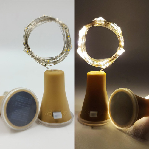 2 Iluminación Solar Para Recipientes De Vino,