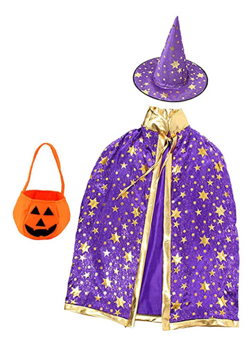 Conjunto De Disfraz De Halloween Para Niños Con Capa De
