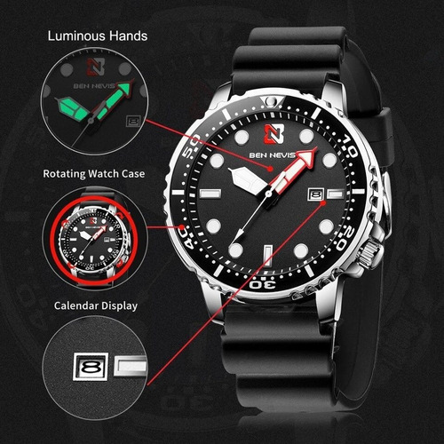 Relogio Masculino Aqualand Jp Ben Nevis Original Quartz Spor