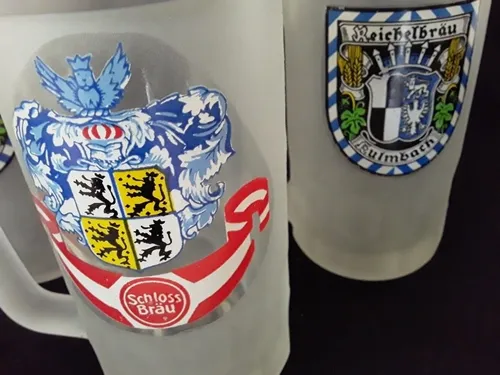 Jarras Cerveceras De Vidrio. Cc. (Usado)