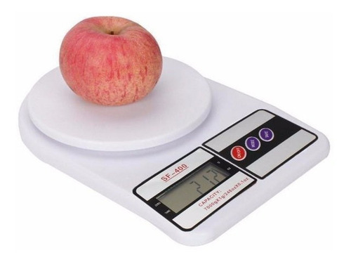 Imagen 2 de 2 de Balanza de cocina digital Electronic SF-400 7kg blanca