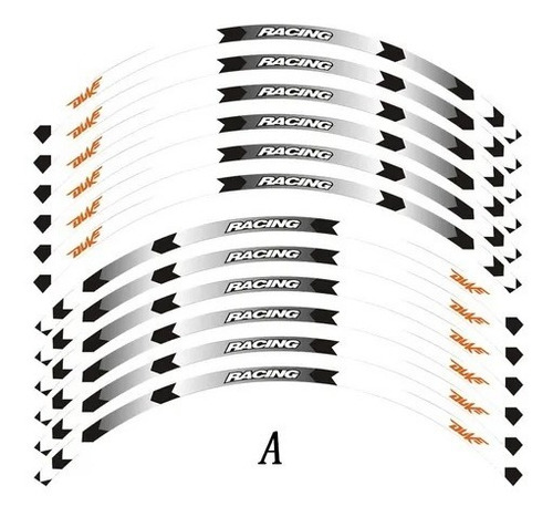 Pegatina De La Rueda Reflectante De La Motocicleta Ktm Duke