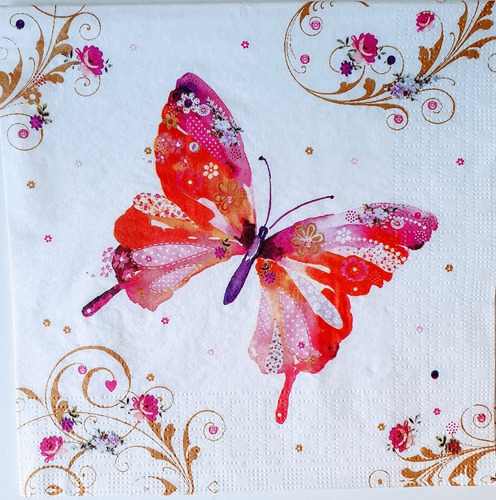 Servilletas Decoupage Set Mariposas Silvestres Laura Craft