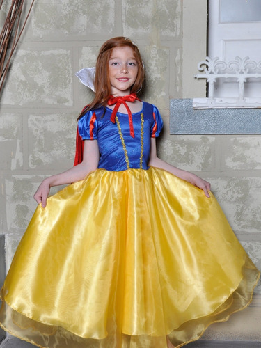 Vestido Disfraz Blancanieves Con Capa Y Enagua De Regalo!!