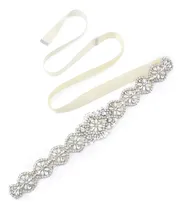 Comprar Cinto De Casamento De Noiva De Cristal, Strass, Faixa, Pérol