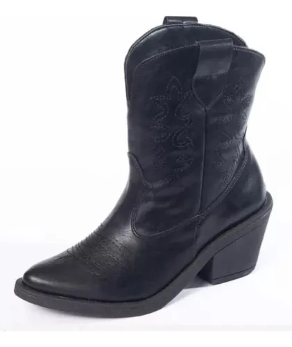 Botas texanas negras mujer sale