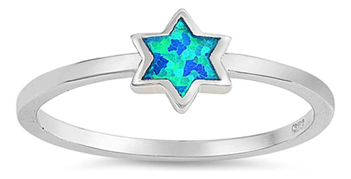 Choose Your Color Sterling Silver Star Of David Ring