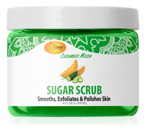 Spa Redi Exfoliante Corporal De Azucar, Melon De Pepino, 16