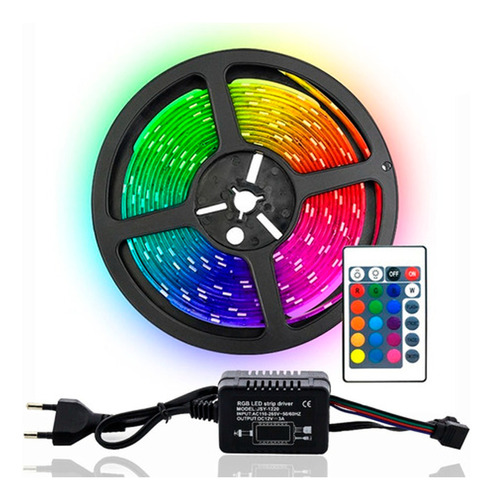 Fita 300 Leds Rgb Prova D'água Flexível Rolo C/ 5 Metros!