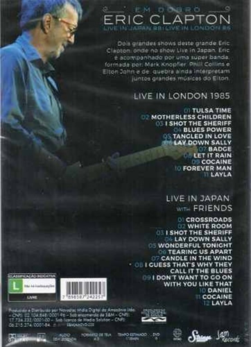 Dvd de Eric Clapton en Dobro, original de Japón y Londres