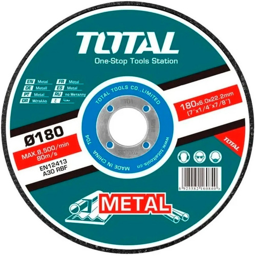 Disco Abrasivo De Corte Para Metal 230 Mm Total Tac2212302 P