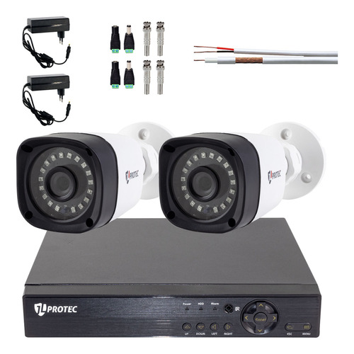 Kit Monitoramento Cftv Hd Alta Definição 2 Cameras E Dvr 4ch