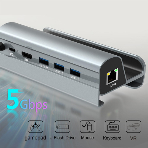 F Hub Usb 3.0 Multipuerto De 60 W Para Steam Deck