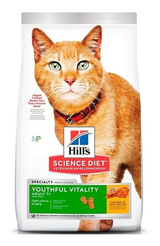 Alimento Gato Senior Hills Youthfull Vitality 7+ 1.36kg. Np