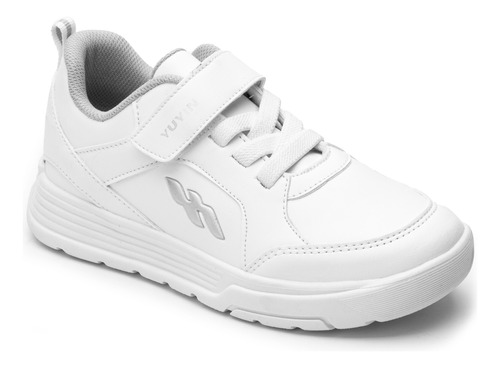 Tenis Color Blanco Para Escuela Niños Yuyin 24401