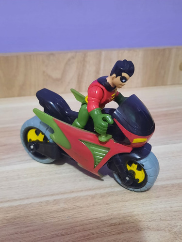 Robin Com Moto Batman Dc Super Friends Imaginext