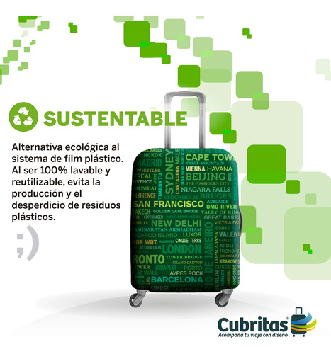 Funda Cubre Maleta Cubritas Tamaño Mediano Diseños Variados