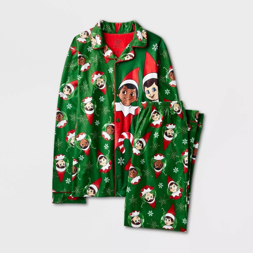 Pijama 2 Piezas Niños Niñas Elf On The Shelf Navidad Import