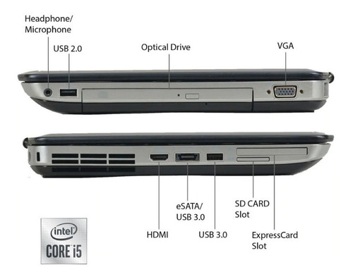 Imagen 6 de 10 de Notebook Laptop Dell I5 3.3ghz 320gb 4gb Hdmi Wifi 14 5430
